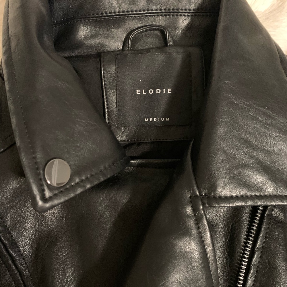 ELODIE LEATHER JACKET- FAUX